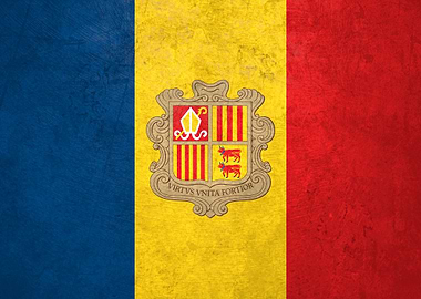 Flag of Andorra on Wall