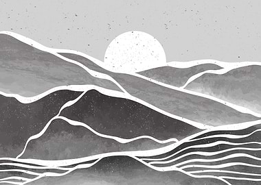 BLACK OCEAN AND MOUNTAIN