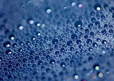 Colorful water droplets