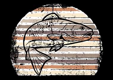 Retro Vintage Trout
