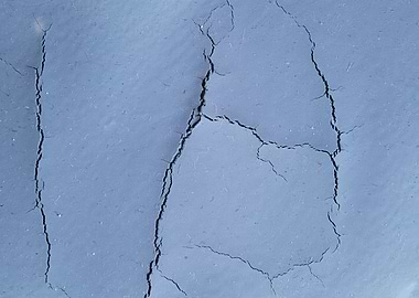Wall paint blue cracks tex