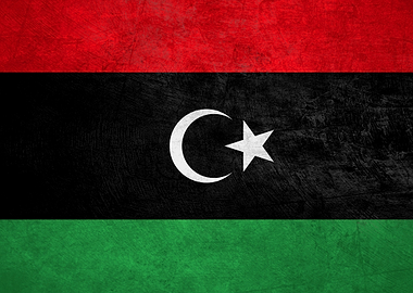 Flag of Libya on Wall