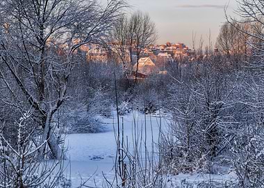 Winter In Warsaw Riverside