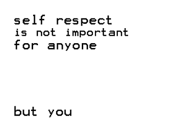 self respect