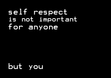 self respect