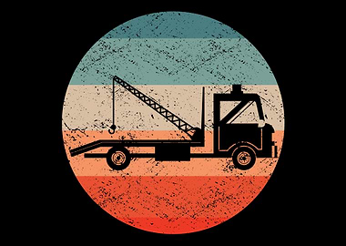 Retro Tow Truck Driver