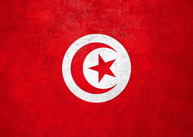 Flag of Tunisia on Wall