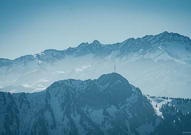 snow landscape mountains