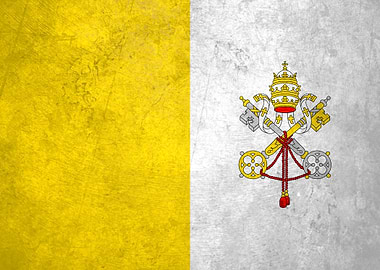Flag of Vatican on Wall