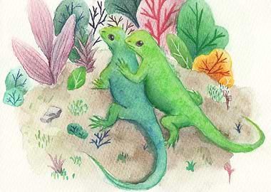 Lizard couple