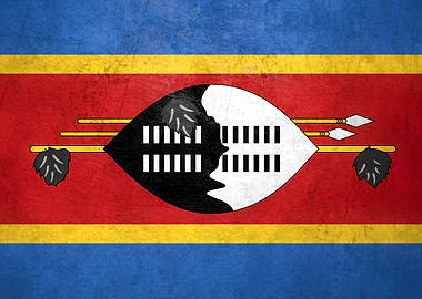 Flag of Eswatini on Wall
