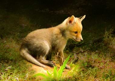 Red fox cub