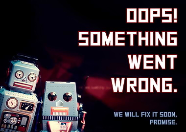 Robot duo peek something w