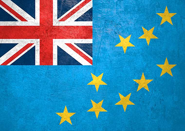 Flag of Tuvalu on Wall