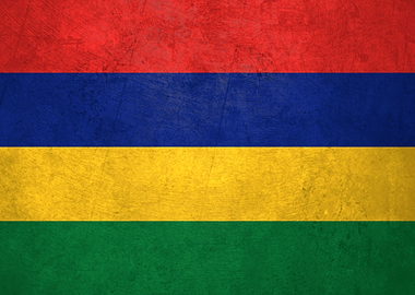 Flag of Mauritius on Wall