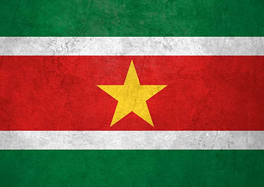 Flag of Suriname on Wall