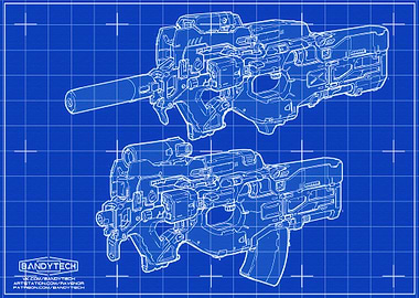 BLUEPRINT Futuristic P90