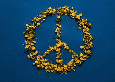 peace sign ukraine colors