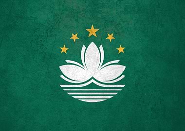 Flag of Macau on Wall