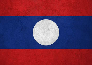 Flag of Laos on Wall