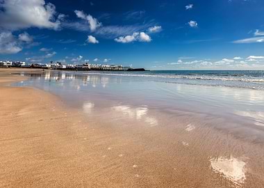 Spain, reflection, beach