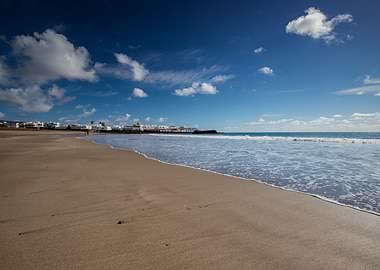 Sandy beach in Lanzarote