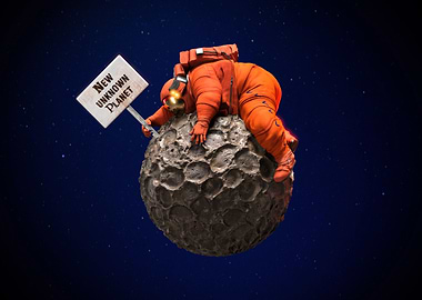 Astronaut with red suit