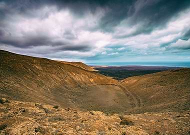 Spain landscape, volcano