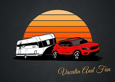 vacation and fun vector