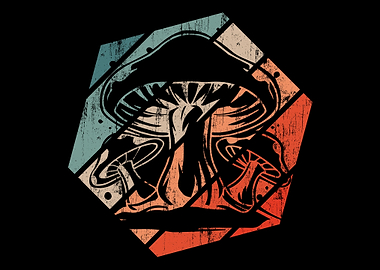 Retro Mushroom Fungi