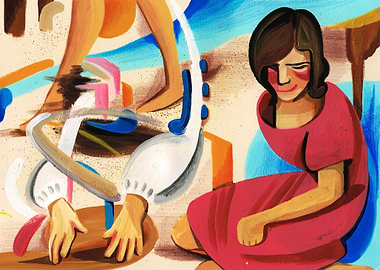 At the Beach Abstract Comp