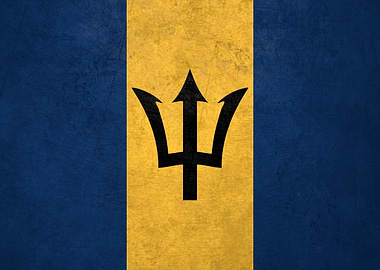 Flag of Barbados on Wall
