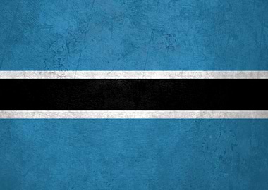 Flag of Botswana on Wall