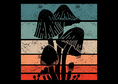 Retro Mushroom Fungi