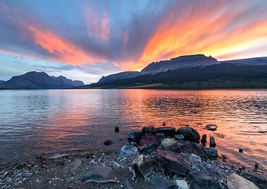 Stony Sea Beach Mountains