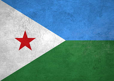 Flag of Djibouti on Wall
