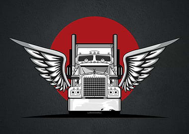 semi truck poster