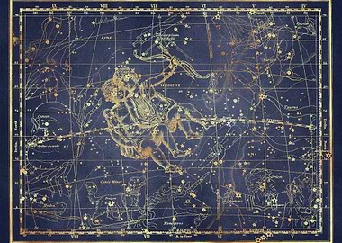 Blue Gold Star Map 06