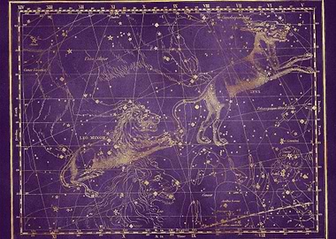 Purple Gold Star Map 05