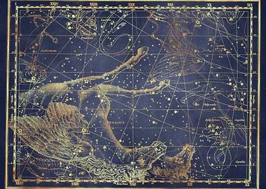 Blue Gold Star Map 03