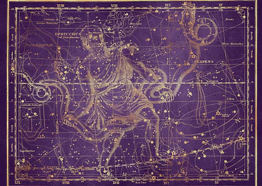 Purple Gold Star Map 09