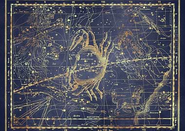 Blue Gold Star Map 07