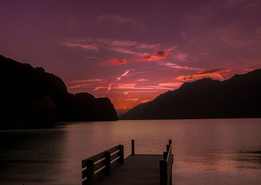 Sunset over Interlaken