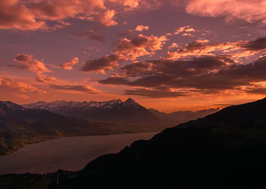 Sunset from Harder Kulm