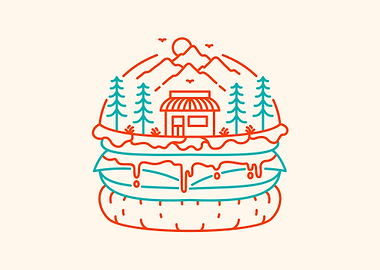 Burger Shop in Nature