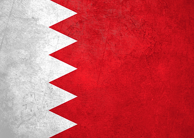 Flag of Bahrain on Wall