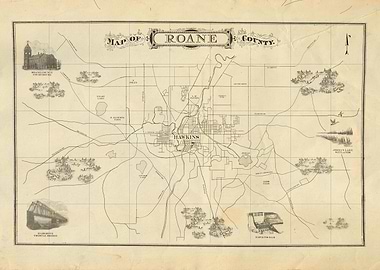 Map of the Roane County