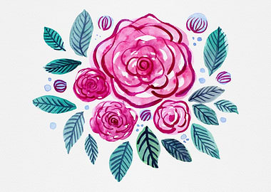 Spring roses bouquet