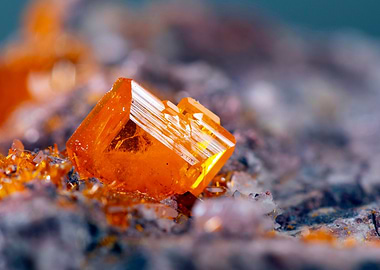 wulfenite mineral stone