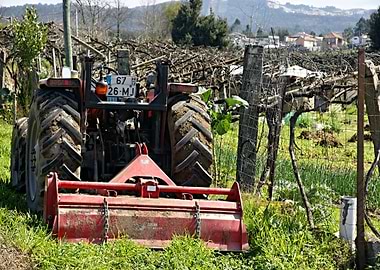 Tractor in the Wine Yards